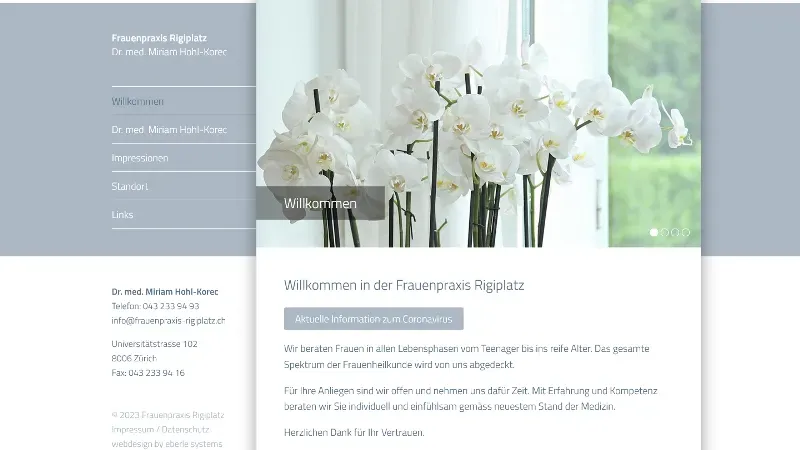 Frauenpraxis Rigiplatz Z&uuml;rich - Dr. med. Miriam Hohl-Korec