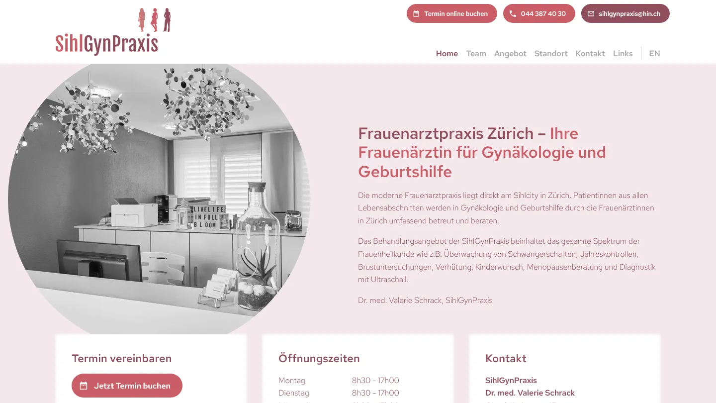 SihlGynPraxis in Z&uuml;rich - Frauen&auml;rztin f&uuml;r Gyn&auml;kologie und Geburtshilfe
