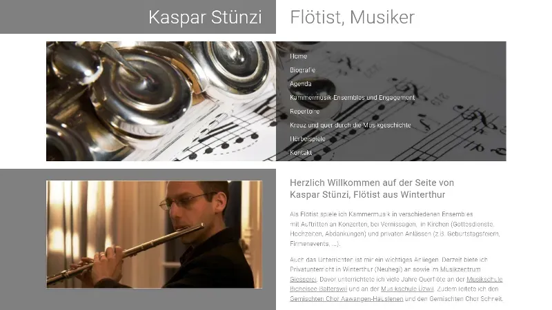 Kaspar St&uuml;nzi - Fl&ouml;tist, Musiker