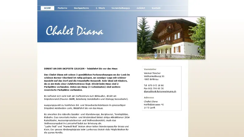 Chalet Diana - Ferienwohnungen Lenk