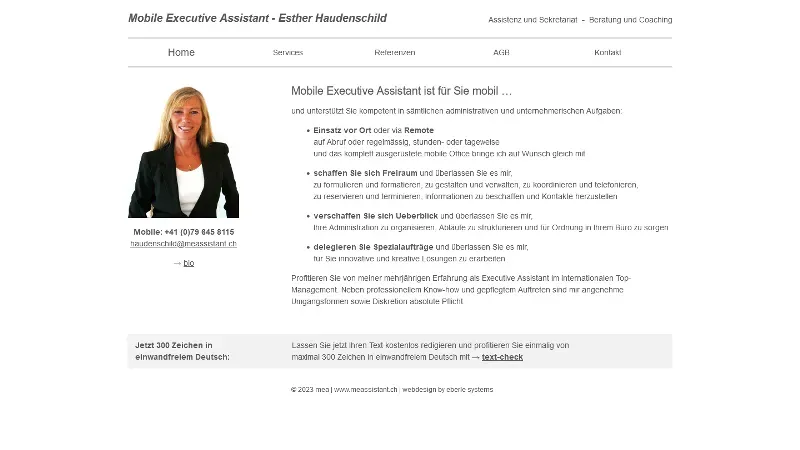 Mobile Executive Assistant - Esther Haudenschild