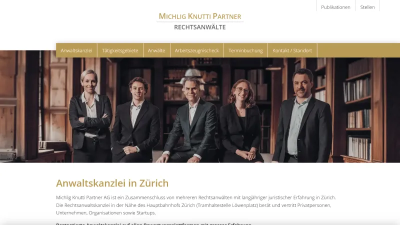 Michlig Knutti Partner AG - Anwaltskanzlei in Z&uuml;rich