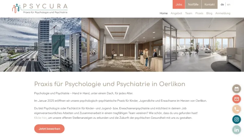 Psycura - Praxis f&uuml;r Psychologie und Psychiatrie in Oerlikon