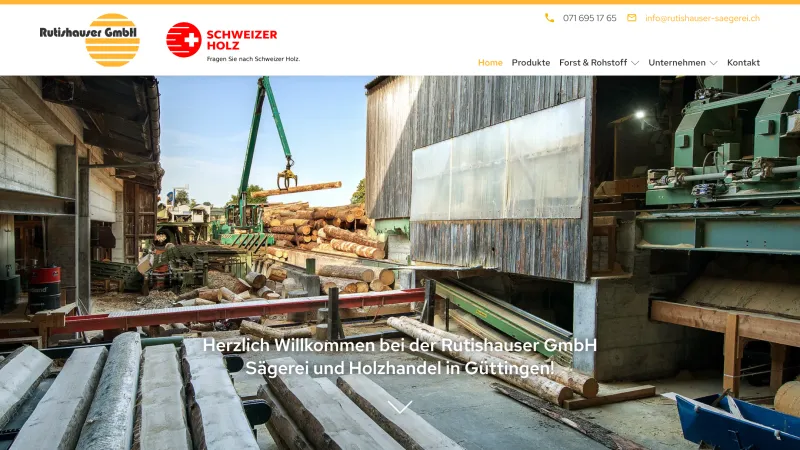 Rutishauser GmbH - S&auml;gerei und Holzhandel in G&uuml;ttingen