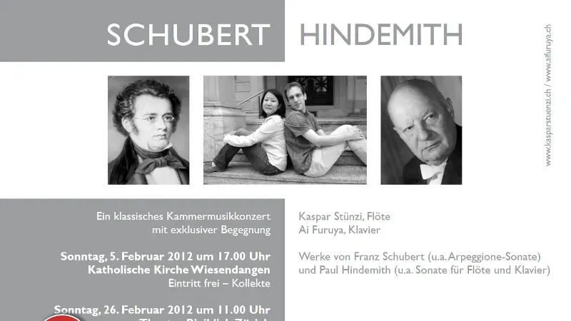 SCHUBERT HINDEMITH - Ein klassisches Kammermusikkonzert mit exklusiver Begegnung
