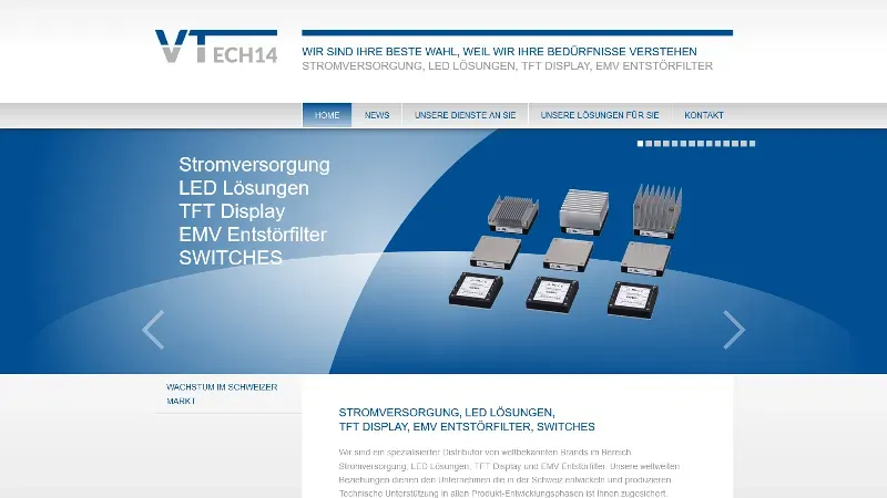 VTech14 AG - Stromversorgung, LED L&ouml;sungen, TFT Display, EMV Entst&ouml;rfilter