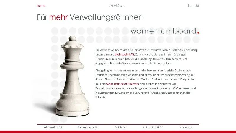 women on board - F&uuml;r mehr Verwaltungsr&auml;tinnen